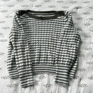 Green and Blue Striped Sweater